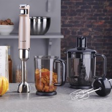 Korkmaz 1 - 2 L A449-01 Performix Mega Blender Set Rose Gold Altın  800 - 1200 Watt Metal Plastik