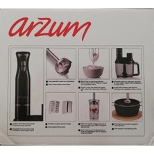 Arzum  li Starblend Multi Blender Seti, 1500 W 1,5 L Doğrama Haznesi 2 Kademeli 1