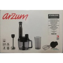 Arzum  li Starblend Multi Blender Seti, 1500 W 1,5 L Doğrama Haznesi 2 Kademeli 1