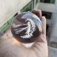 Keyfim Shop Dekoratif Alt Kaideli Elsa Tasarımlı 3D Cam Küre