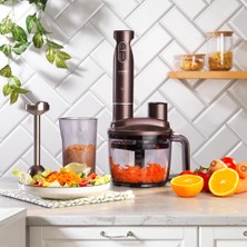 Schafer 1000+ ml Chef Blend Mega Blender Set-Kahverengi  Plastik 1200 Watt + 220 - 240 V  Turbo Res