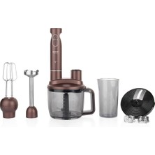 Schafer 1000+ ml Chef Blend Mega Blender Set-Kahverengi  Plastik 1200 Watt + 220 - 240 V  Turbo Res