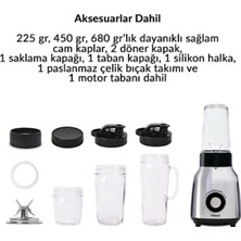 Tribest Metal Cam Personal Blender,0,67 HP,500W,600-400-200 ml Kap - PBG-5050-C C / F 50 Hz / 60 Hz Gümüş I