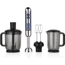 Korkmaz 800 - 1200 Watt A447-13 Mia Mega Blender Set Azura/krom Ithalatçı li  2 Kademeli Çelik