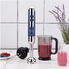 Korkmaz 800 - 1200 Watt A447-13 Mia Mega Blender Set Azura/krom Ithalatçı li  2 Kademeli Çelik