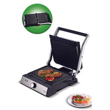 Kiwi 4 KSM-2447 Inox Çıkarılabilir Plakalı Iz ve Tost Makinesi, Paslanmaz Çelik , Grill 1 Kademe C /