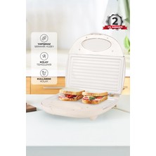 Awox 1 Kademe Sole 750 W Mini Tost Makinesi, Seramik Kaplama   2 C / F 220 - 240 V Beyaz 700-100