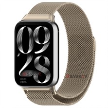 Sneezy Xiaomi Mi Band 8 Pro Uyumlu Woven Wire Tasarım Metal Hasır Kordon