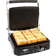 Stilevs 1501 - 2000 Watt Orginal Stılevs Tost x Tost Makınesı Sıyah SGH23251 Granit Siyah C / F 50 Hz / 60