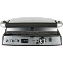 Arnica Sarı Orginal GH26240 Tostit Maxi Tost Makinesi 5 Kademeli 1501 - 2000 Watt Döküm  Çift Yönlü 6