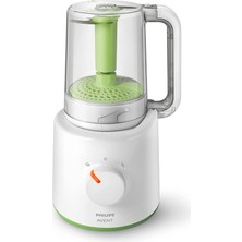 Philips Plastik Avent SCF870/20 Buharlı Pişirici ve Blender (Yeşil) Beyaz 0-250 ml Ithalatçı  2 Yı