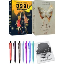 3391 Kilometre Ateş Yanmak 1 + Kalem +Kalem + Kalem + Not Defteri