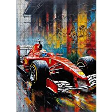 Karizma Tablo Ahşap Mdf Puzzle Yapboz Formula 1 Arabası 500 Parça 50*70 cm