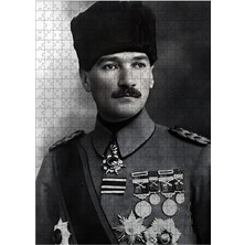 Karizma Tablo Ahşap Mdf Puzzle Yapboz Mustafa Kemal Atatürk 500 Parça 50*70 cm