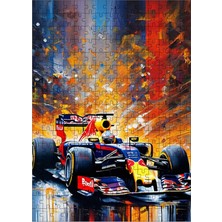 Karizma Tablo Ahşap Mdf Puzzle Yapboz Formula 1 Arabası Çizimi 255 Parça 35*50 cm