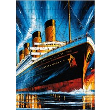 Karizma Tablo Ahşap Mdf Puzzle Yapboz Pastel Titanic Çizimi 120 Parça 25*35 cm