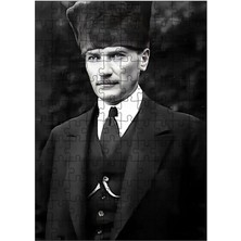 Karizma Tablo Ahşap Mdf Puzzle Yapboz Mustafa Kemal Atatürk 120 Parça 25*35 cm