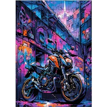 Tablomega Ahşap Mdf Puzzle Yapboz Superbike Motosiklet 120 Parça 25*35 cm