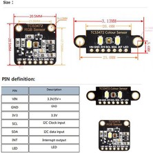 Guiwuu Renk Tanıma Sensörü TCS230 TCS3200 Parlak Işık Sensörü STM32 Dc 3.3/5V Için Renk Tanıma Modülü Iıc (Yurt Dışından)