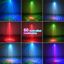 Guiwuu 7 Renk LED Dj Disko Lazer Ses Strobe Sahne Işık Projektör Noel Cadılar Bayramı Dekorasyonları Için USB Şarj Edilebilir A (Yurt Dışından)