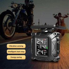 Guiwuu Motosiklet Tpms Güneş Enerjisi Lastik Basıncı Monitörü Gerçek Zamanlı Lastik Basıncı Izleme Sistemi Sıcaklık Sensörü (Yurt Dışından)
