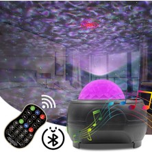 Guiwuu LED Bluetooth Müzik Yıldızlı Işık Gece Lambası Projeksiyon Işığı Hoparlör ile Noel Projektör Atmosfer Işığı (Yurt Dışından)