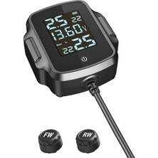Guiwuu Motosiklet Tpms Motosiklet Lastik Basıncı Izleme Sistemi Qc 3.0 USB Şarj Cihazı ile Lastik Sıcaklığı Alarm Sistemi (Yurt Dışından)