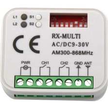 Guiwuu 4x Garaj Kapısı Uzaktan Alıcı 433 868MHZ Rx Multı 300-900MHZ Ac/dc 9-30V Uzaktan Kumandalı Alıcı (Yurt Dışından)
