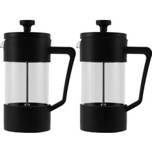 Guiwuu 2x French Press Kahve ve Çay Makinesi, Kalınlaştırılmış Borosilikat Cam Kahve Presi Paslanmaz ve Bulaşık Makinesinde Yıkanabilir, Siyah (Yurt Dışından)