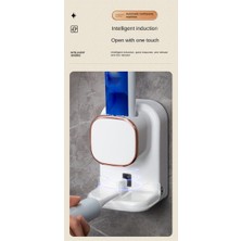 Guiwuu Elektrikli Diş Macunu Dispenseri, Sensör Otomatik Diş Macunu Sıkacağı, Duvara Monte Banyo Diş Macunu Pompası Yeşil (Yurt Dışından)