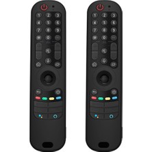 Guiwuu Akıllı Tv Için 2x Yumuşak Silikon Koruyucu Uzaktan Kumanda Kılıfları AN-MR21GC / MR21N / MR21GA(SIYAH) (Yurt Dışından)