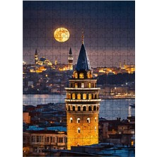 Ekart Ahşap Mdf Puzzle Yapboz Galata Kulesi ve Ay 255 Parça 35*50 cm