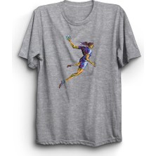 The Fame Voleybol Renkli Çizim, Volleyball S07, Oyun, Game, Baskılı, %100 Pamuk Tişört