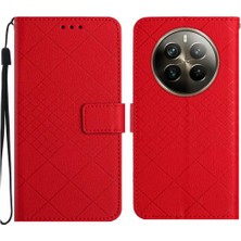 YH Mall Realme Için Flip Case 12 Pro Artı Kart Yuvası Standı Cüzdan Pu Deri Kapak (Yurt Dışından)