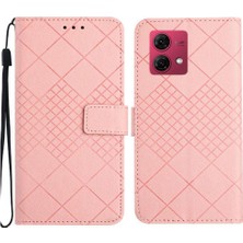 YH Mall Motorola Moto G84 Için Flip Case El Kayışı Cüzdan ile 5g Elmas Kabartmalı (Yurt Dışından)