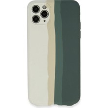 Newface Apple iPhone 11 Pro Kılıf Ebruli Lansman Silikon - Beyaz-Gri 374113