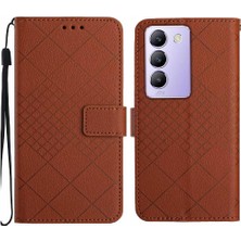 Bdt Shop Vivo V30 Lite Için Flip Case El Kayışı Elmas ile 5g Cüzdan Pu Deri (Yurt Dışından)