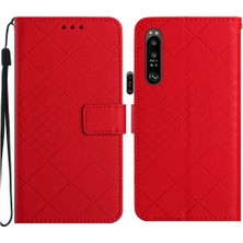 Bdt Shop Sony Xperia 1 Iii Için Flip Case Cüzdan Pu Deri Kart Yuvası Standı Elmas (Yurt Dışından)