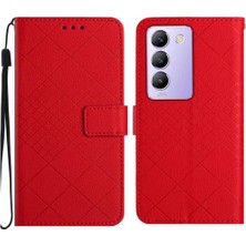 Bdt Shop Vivo V30 Lite Için Flip Case El Kayışı Elmas ile 5g Cüzdan Pu Deri (Yurt Dışından)