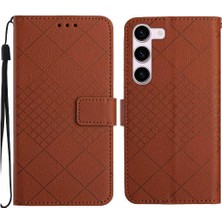 Bdt Shop El Kayışı Manyetik Kapak Cüzdan Pu ile Samsung Galaxy S23 Için Flip Case (Yurt Dışından)