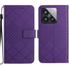 Bdt Shop Xiaomi 14 Elmas Kabartmalı Kart Yuvası Için Flip Case El Kayışı ile Standı (Yurt Dışından)