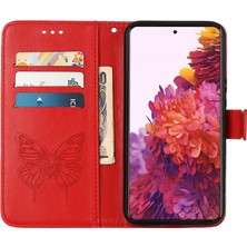 Bdt Shop Samsung Galaxy S21 Ultra 5g Kapak Çevirin Kabartma Kelebek (Yurt Dışından)