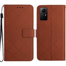 Bdt Shop Xiaomi 12 Için Flip Case Cüzdan Pu Deri Elmas Kabartmalı Manyetik Kapak (Yurt Dışından)