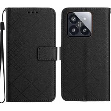 Bdt Shop Xiaomi 14 Elmas Kabartmalı Kart Yuvası Için Flip Case El Kayışı ile Standı (Yurt Dışından)