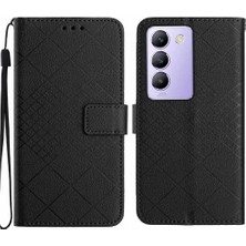 Bdt Shop Vivo V30 Lite Için Flip Case El Kayışı Elmas ile 5g Cüzdan Pu Deri (Yurt Dışından)