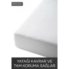 Mercury Micro Fitted Sıvı Geçirmez Yatak Koruyucu | Full Kenar Su Geçirmez Alez | Tek Kişilik Çift Kişilik