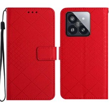 Manyi Mall Xiaomi 14 Elmas Kabartmalı Kart Yuvası Için Flip Case El Kayışı ile Standı (Yurt Dışından)