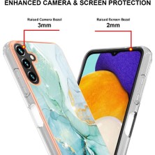 Manyi Mall Samsung Galaxy A35 Koruma Mermer Desen Yumuşak Tampon Ince Tpu (Yurt Dışından)