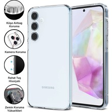 CepStok Samsung Galaxy A35 Kılıf Şeffaf Kamera Korumalı Esnek Yumuşak Silikon