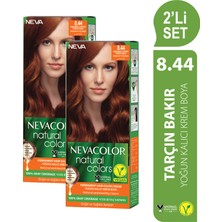 Nevacolor Natural Colors 2'Lİ SET 8.44 TARÇIN BAKIR Kalıcı Krem Saç Boyası Seti